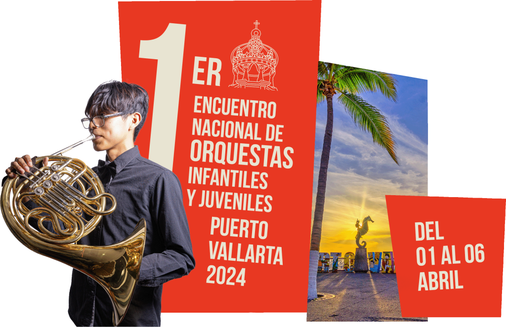 Imagen oficial del Encuentro de Orquestas Infantiles y Juveniles de Puerto Vallarta de 2024