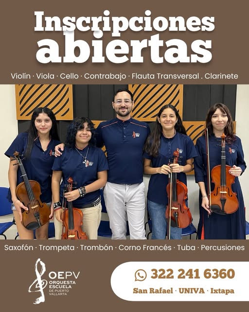 Photo by Orquesta Escuela de Puerto Vallarta on September 28, 2026. Puede ser una imagen de texto.